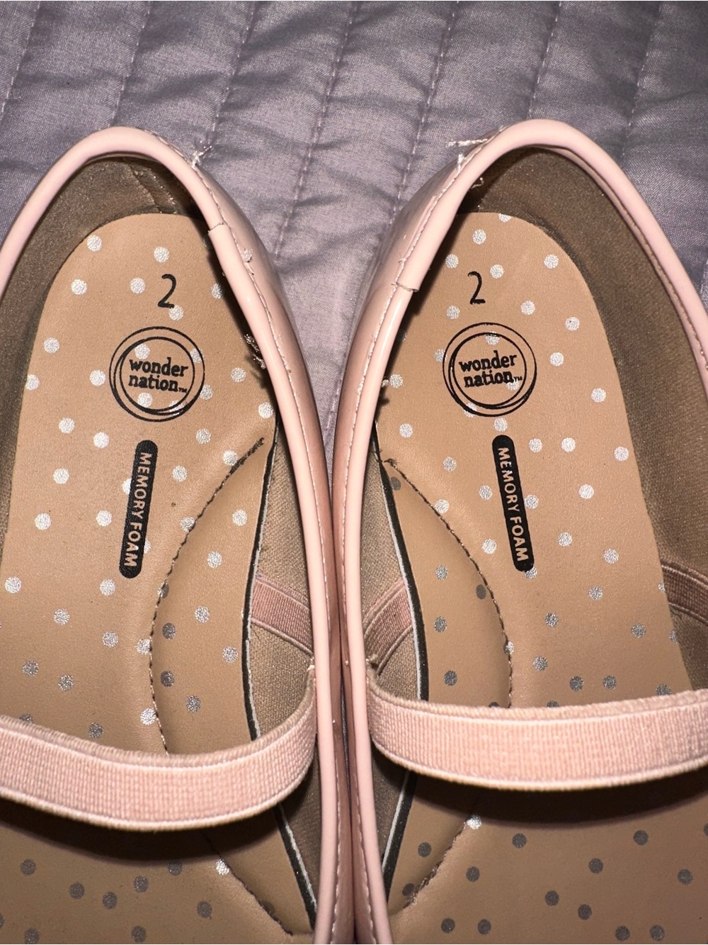 wonder nation Light Pink Girls' Mary Jane Flats with Bow - Picture 2 of 3